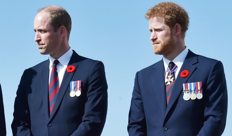 Prince Harry and Prince William in Northern France.