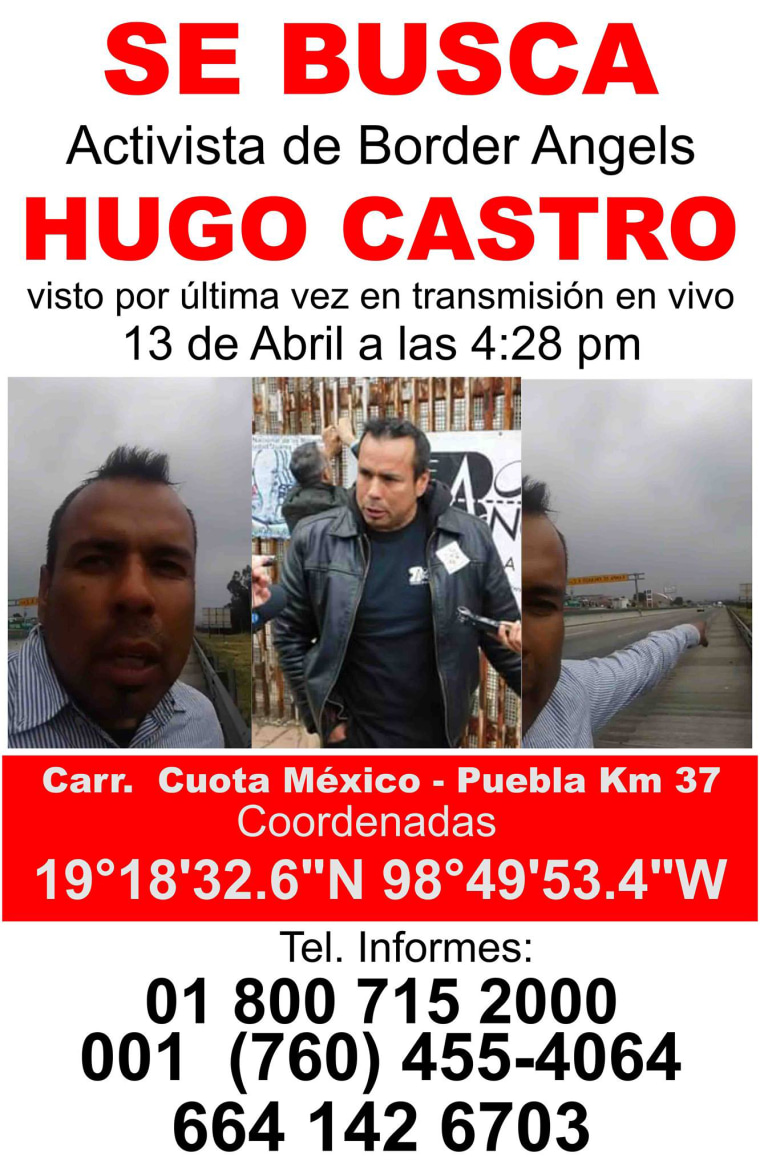 Image: Hugo Castro missing poster
