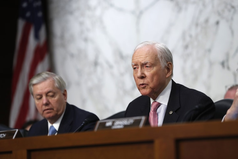 Image: Sen. Orrin Hatch speaks on Capitol Hill