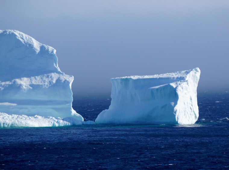 Image: The first iceberg of the season passes the South Shore of Newfoundland