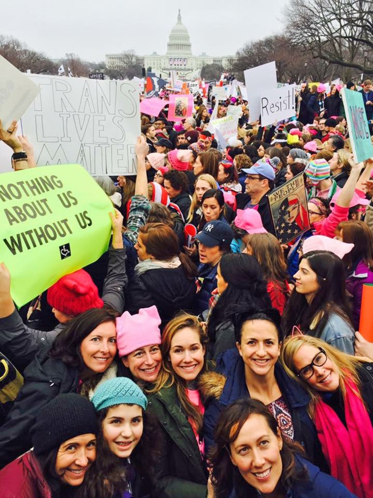 Image: Members of Mobilizing Montclair at the Women's March on Washington