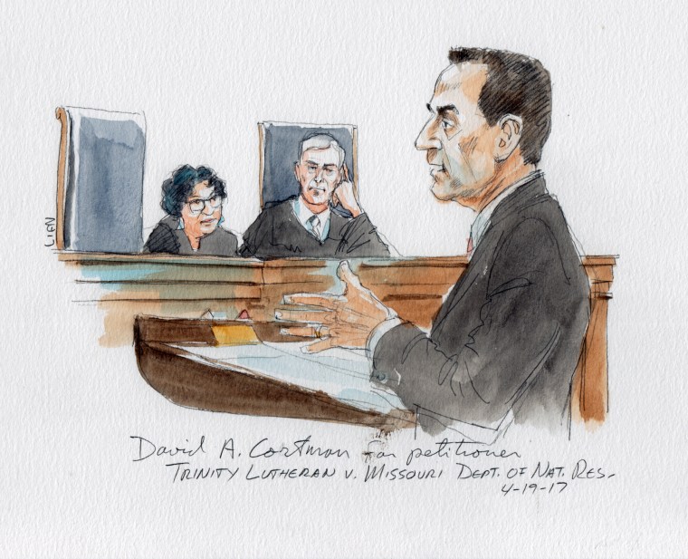 Image: Attorney David A. Cortman addresses the Supreme Court justices
