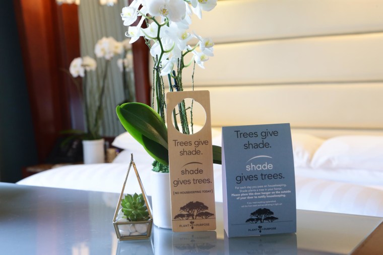 At the Shade Hotel Manhattan Beach and the Shade Hotel Redondo Beach in California, Plant with Purpose will  plant a tree in honor of each guest who forgoes housekeeping during a stay.