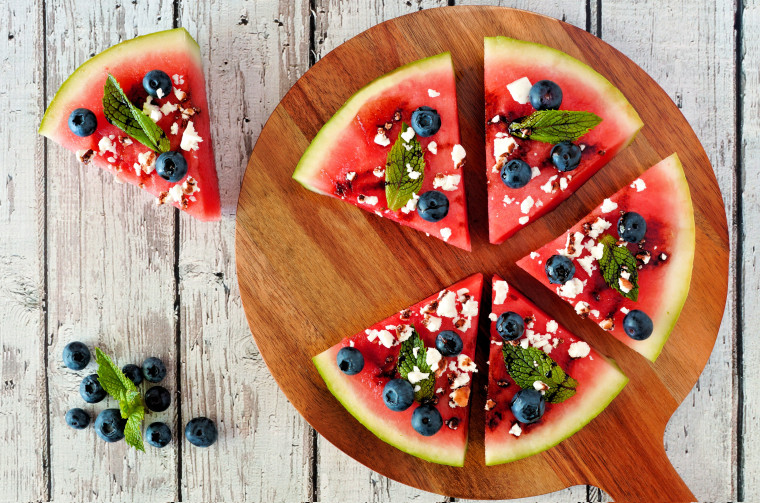 Watermelon pizza