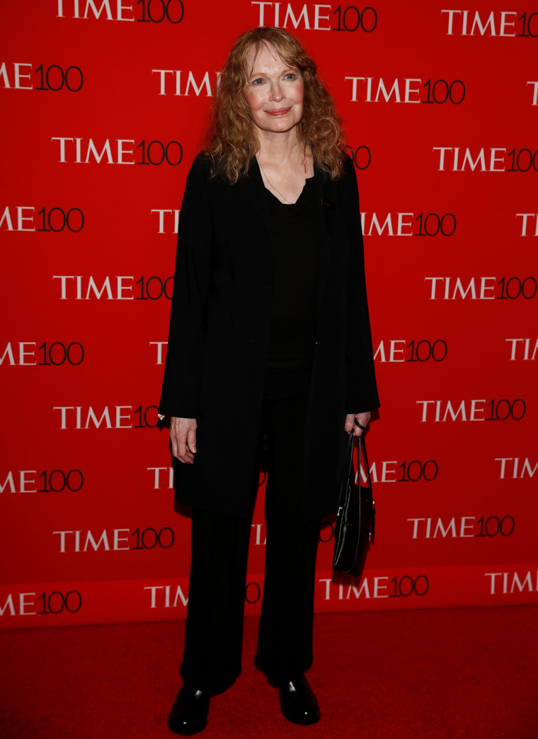 Image: Actor Mia Farrow arrives for the Time 100 Gala in the Manhattan borough of New York