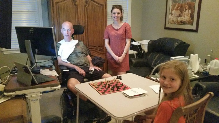 As a beta tester for VisuALS, Phelps can use eye-gaze technology to communicate with his family. He feels grateful he's able to do things like play chess with his granddaughter.