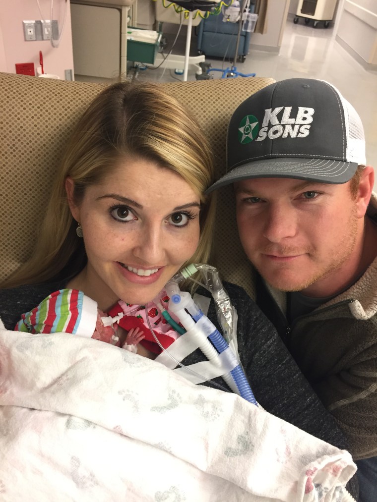 Wynn and Lacey Breeden finally bring home their baby, Watson Jean Breeden, after being born a preemie in the hospital.