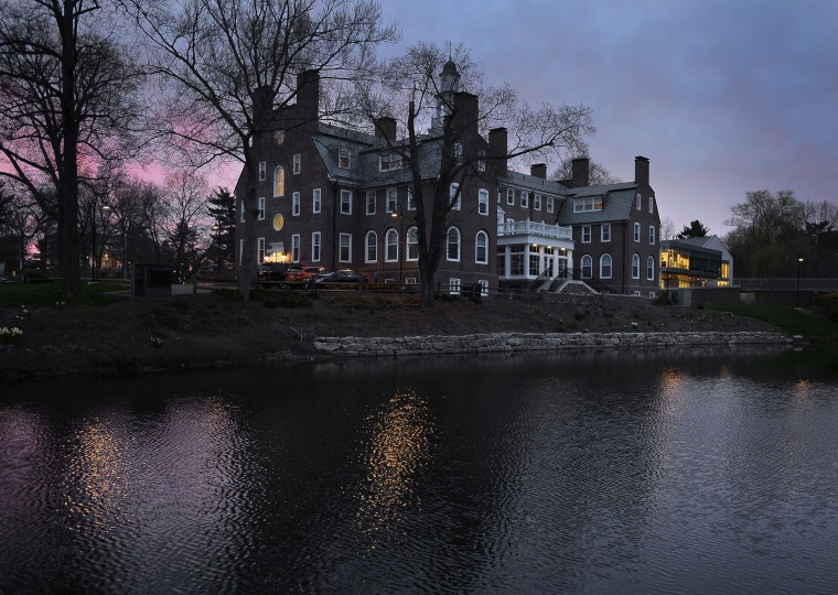 Image: Evening at Choate Rosemary Hall, an elite boarding school in Wallingford, Connecticut, April 13, 2017.