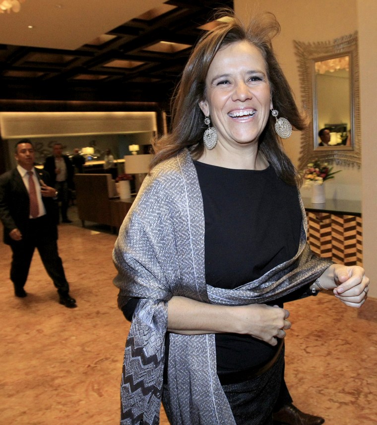 Image: Mexican presidential candidate, Margarita Zavala, at the Club de Industriales in Mexico City