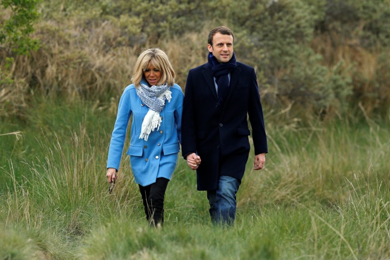 Image: Emmanuel Macron and Brigitte Trogneux 