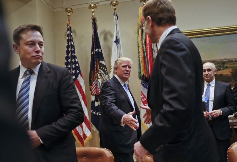 Image: Donald Trump, Elon Musk, Wendell P. Weeks