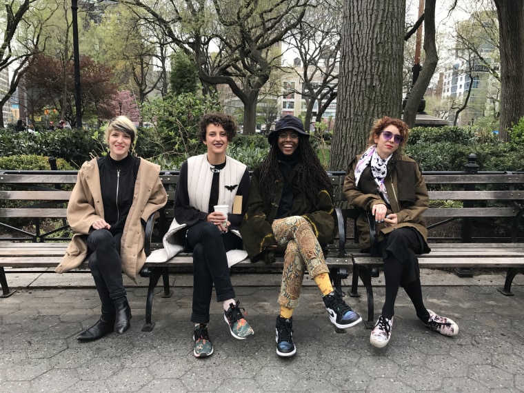 The women behind NeuroSpeculative AfroFeminism. From left: Nitzan, Carmen, Ashley, Ece.