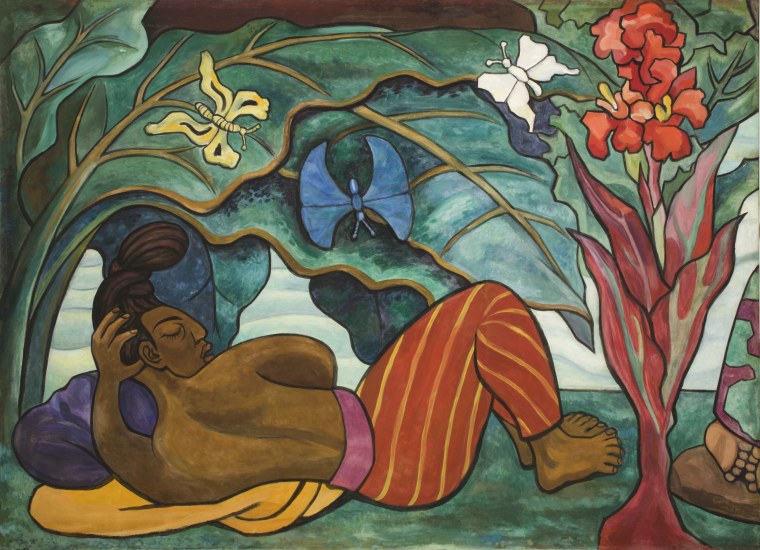 Diego Rivera: Juchitan River (Rio Juchitan) Panel 4, 1953-1955; 
