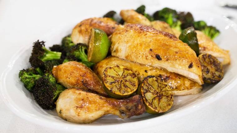 Roasted Chicken with Crispy Broccoli