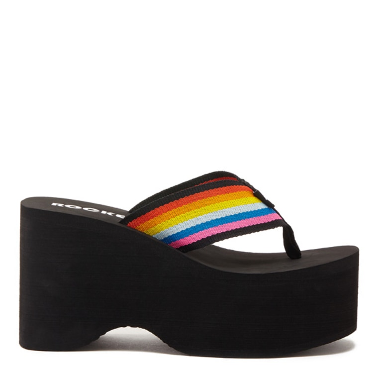 Rocket dog cheap rainbow platform sandals