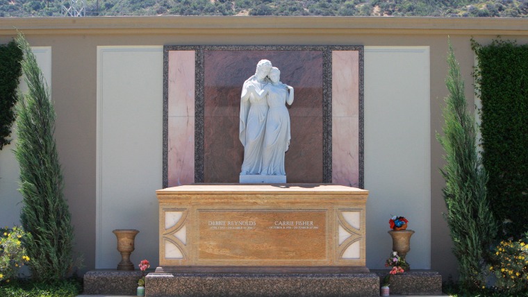 EXCLUSIVE: Together forever-- Carrie Fisher &amp; Debbie Reynolds' tomb engraved