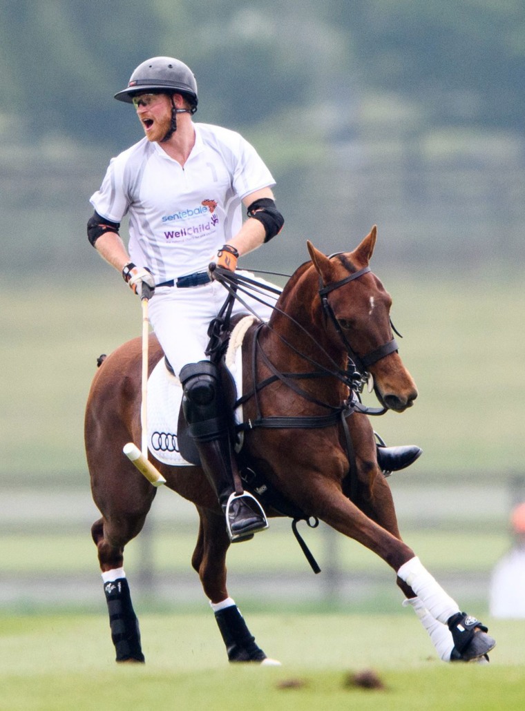 Prince Harry playing Polo.