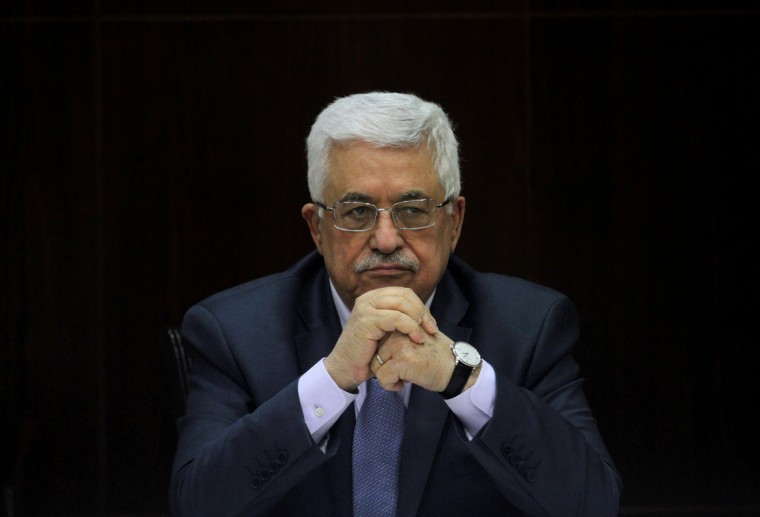 Image: Palestinian President Abbas heads a cabinet meeting in Ramallah