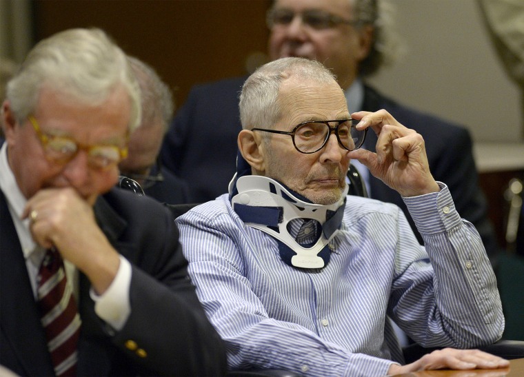 Real estate heir Robert Durst, right, sits with his Attorney Dick De Guerin during a long-awaited appearance in a courtroom in Los Angeles on Monday, Nov. 7, 2016.