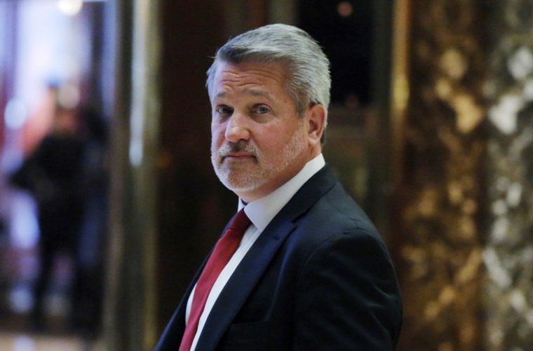 Image: Fox News President Bill Shine departs after meeting with U.S. President-elect Donald Trump at Trump Tower