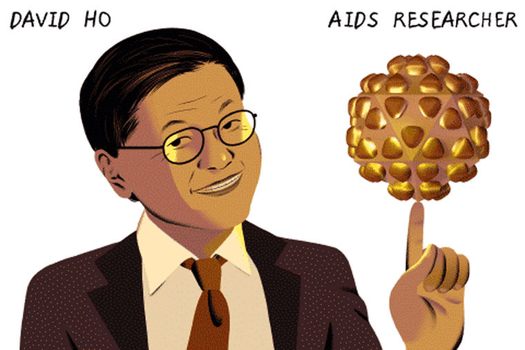 The GIF commemorating the career of AIDS researcher Dr. David Ho.