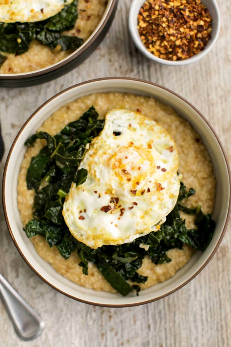 Image: Savory Oatmeal Garlicky Kale