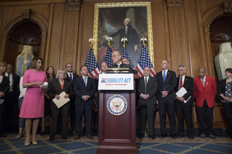 Image: Congressional Democrats Introduce The Equality Act Of 2017 Supporting The LGBT Community Against Discrimination