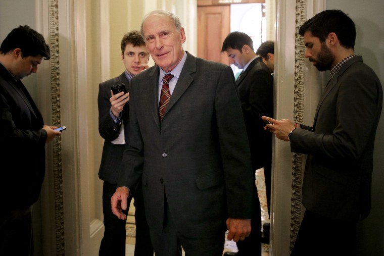 Image: Senator Dan Coats Speaks with Reporters