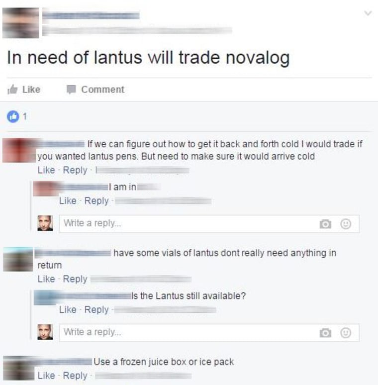 Trading insulin online