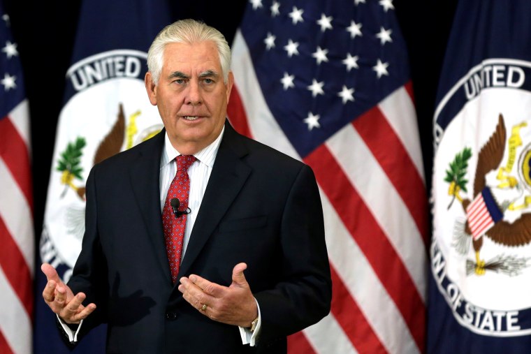 Image: U.S. Secretary of State Rex Tillerson delivers remarks to the employees, in Washington