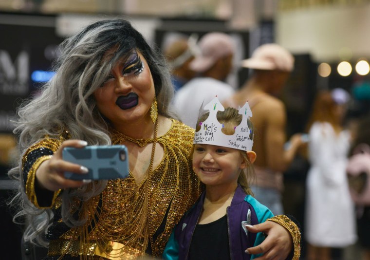 Attendees seen during the 3rd Annual RuPaul's DragCon at the Los Angeles Convention Center on April 30, 2017
