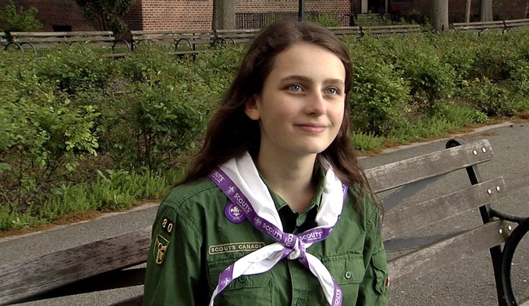 Image: Sydney Ireland has been an unofficial member of a local Boy Scout troop
