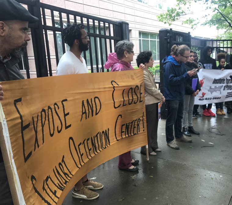 Protesters outside ICE Atlanta building