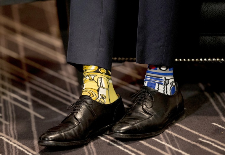 Image: Canada's PM Trudeau wears Star Wars themed socks