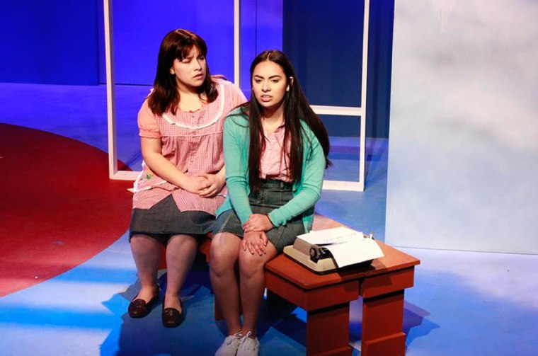 Valeria Flores and Angel Marie Galvan in 'Simply Maria or The American Dream' by Josefina Lopez at CASA 0101 Theater