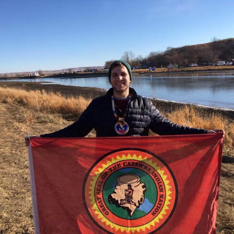 DeLesslin "Roo" George-Warren at Standing Rock