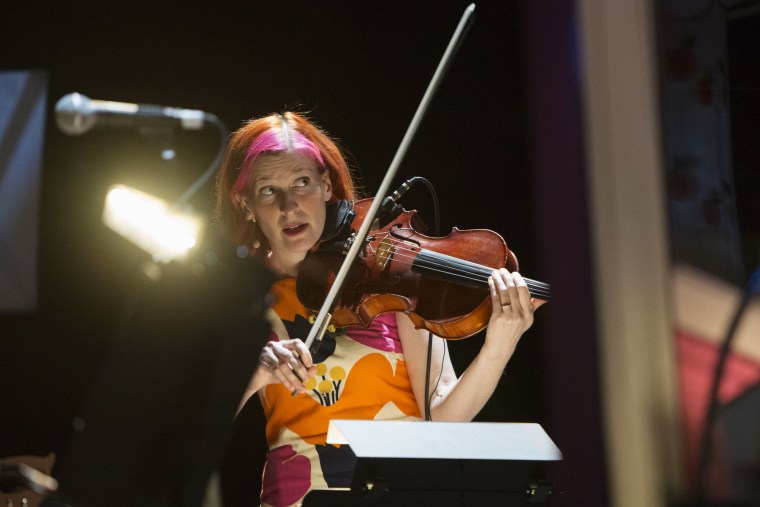 Image: Pinky Weitzman performs with the Magnetic Fields in Seattle