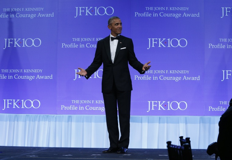 Image: Barack Obama accepts JFK Profile in Courage Award
