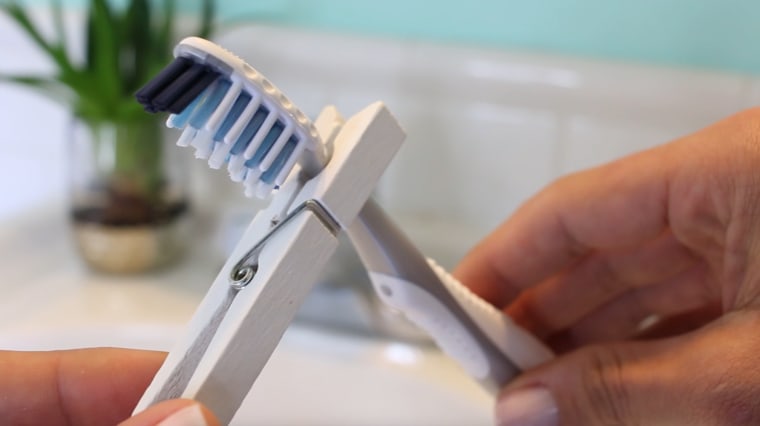 Never rest your brush on a potentially dirty hotel room sink again!