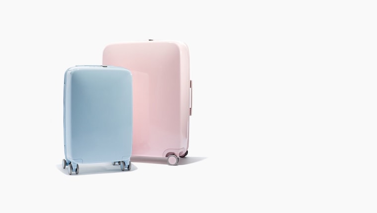 RADEN Carry On Light Pink Gloss  Light pink luggage, Light pink suitcase,  Pink luggage