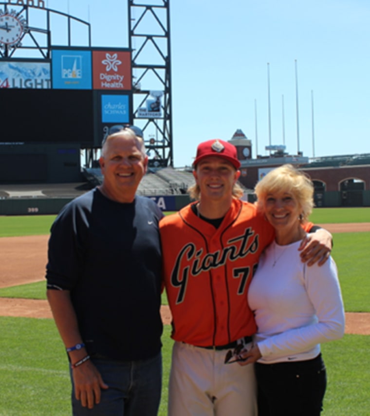 College baseball player's emotional home run.