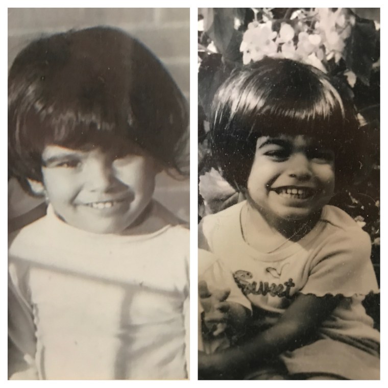TODAY Parents editor Kavita Varma White as a child on the left, and her daughter, Priya.