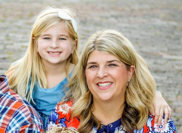 Maria Sessa Grantham with her daughter. 