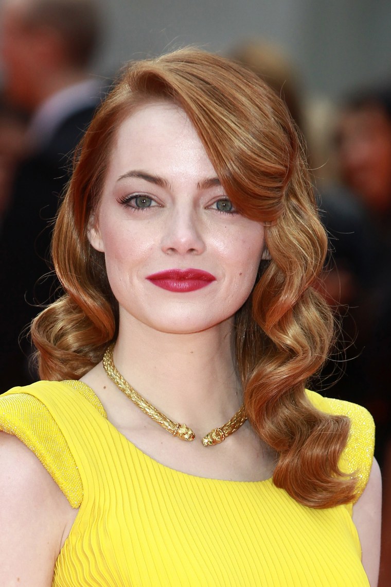 Emma Stone Hair evolution, April 2014