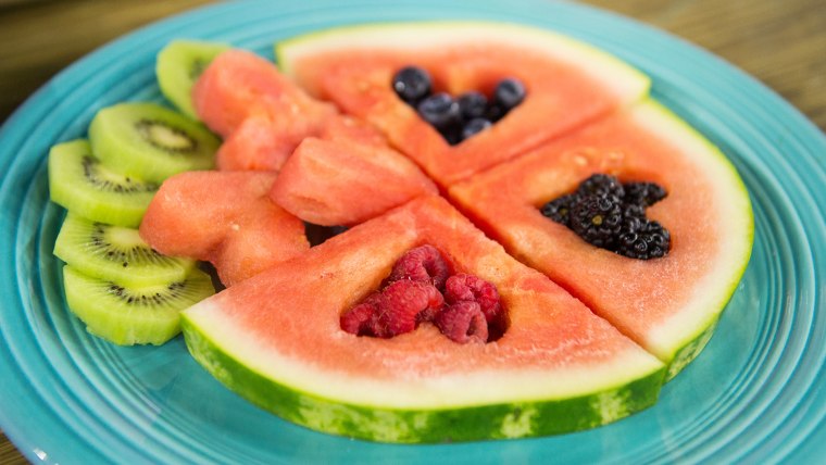 Blueberry-Filled Watermelon Wedge