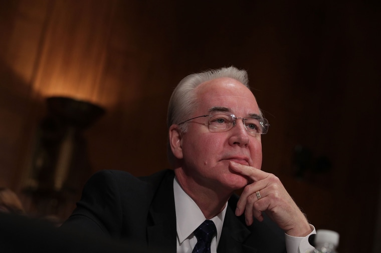 Image: Senate Confirmation Hearing Held For Rep. Tom Price To Become Health And Human Services Secretary