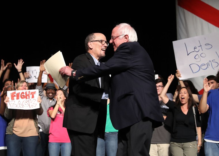 Image: Bernie Sanders and Tom Perez