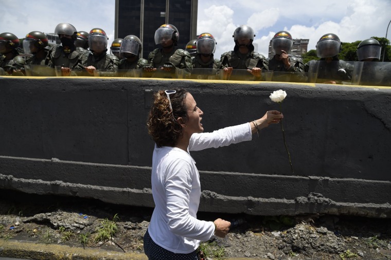 Image: Opposition activist in Caracas, Venezuela