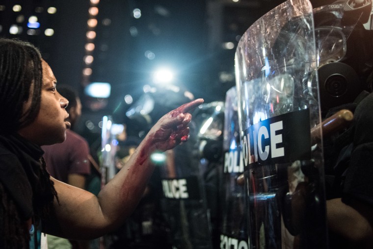 Protests Break Out In Charlotte After Police Shooting