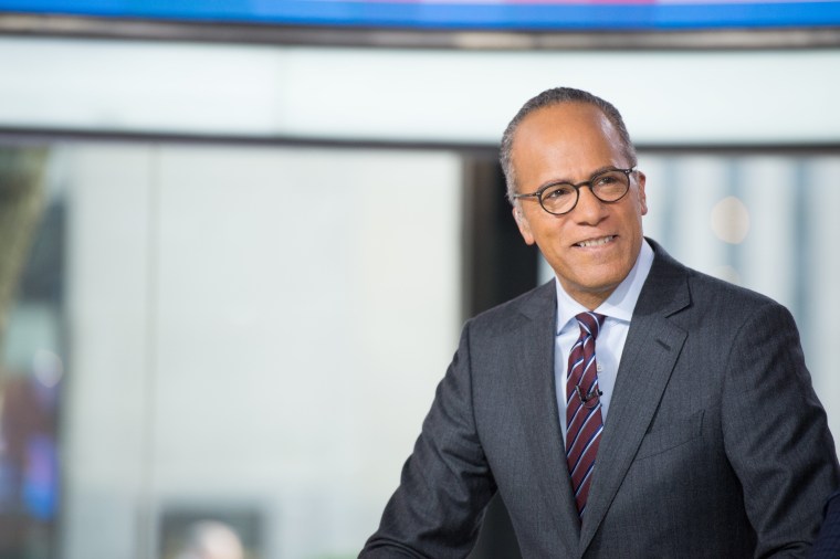 Image: Lester Holt at the Today Show desk. February 23, 2017.